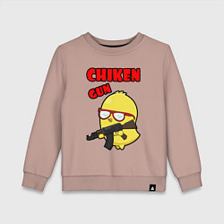 Детский свитшот Chicken machine gun