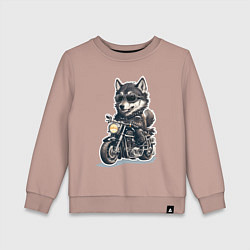 Детский свитшот Волчья сила на двух колесах