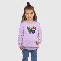 Свитшот хлопковый детский ЮАР бабочка, цвет: лаванда — фото 2