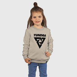 Свитшот хлопковый детский Tundra esports logo, цвет: миндальный — фото 2