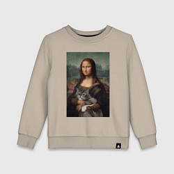 Детский свитшот Мона Лиза с котиком