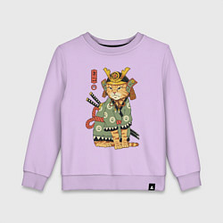 Свитшот хлопковый детский Samurai battle cat, цвет: лаванда