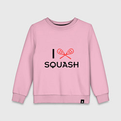 Свитшот хлопковый детский I Love Squash, цвет: светло-розовый