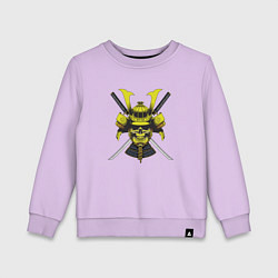 Детский свитшот Череп самурая с катанами