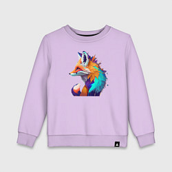 Детский свитшот Красочная Лисичка - нейросеть