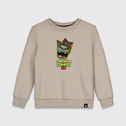 Детский свитшот Two Guys & Zombies 3D - Голова зомби