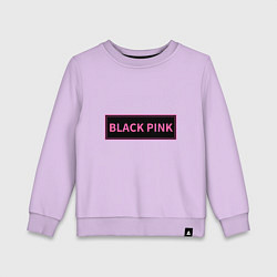 Детский свитшот Логотип Блек Пинк