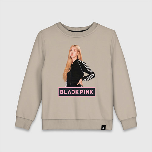 Детский свитшот Блэкпинк Роза / Миндальный – фото 1