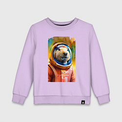 Детский свитшот Capybara astronaut - NASA - neural network