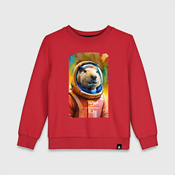 Детский свитшот Capybara astronaut - NASA - neural network