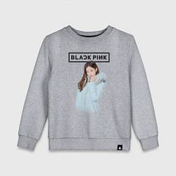 Свитшот хлопковый детский Jisoo Blackpink winter, цвет: меланж