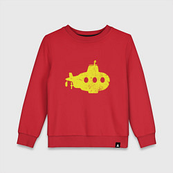 Свитшот хлопковый детский Желтая подводная лодка, цвет: красный