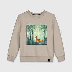 Детский свитшот Рыжая лисичка в лесу