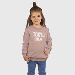 Свитшот хлопковый детский Japan - Tokyo, цвет: пыльно-розовый — фото 2