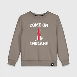 Свитшот хлопковый детский Come on England, цвет: утренний латте