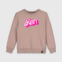 Детский свитшот Логотип розовый Кен