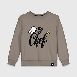 Детский свитшот Надпись - шеф повар