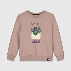 Детский свитшот Lavender Summer - букет лаванды в конверте