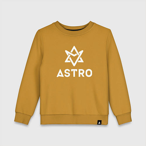 Детский свитшот Astro logo / Горчичный – фото 1