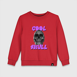 Свитшот хлопковый детский Cool Skull, цвет: красный