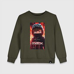 Детский свитшот Roblox fire