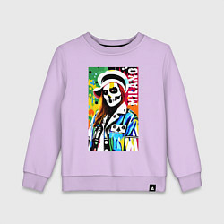 Детский свитшот Skeleton fashionista - Milano - pop art