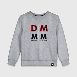 Свитшот хлопковый детский Depeche Mode - Memento Mori Logo DM, цвет: меланж