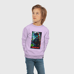 Свитшот хлопковый детский Roblox avatar, цвет: лаванда — фото 2
