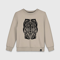 Свитшот хлопковый детский Tribal Abstract Mask, цвет: миндальный