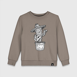 Детский свитшот Кактус с гитарой