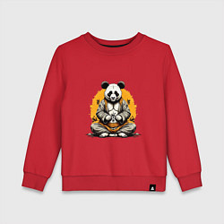 Детский свитшот Панда на медитации