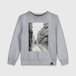 Детский свитшот Черно-белый париж