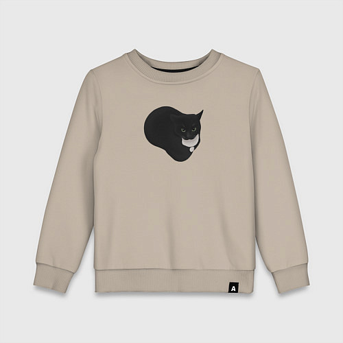Детский свитшот Maxwell cat / Миндальный – фото 1
