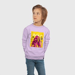 Свитшот хлопковый детский Barbie girl, цвет: лаванда — фото 2