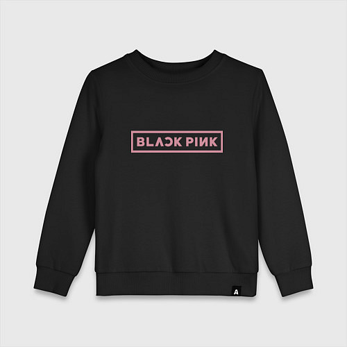 Детский свитшот Black pink - logotype - South Korea / Черный – фото 1