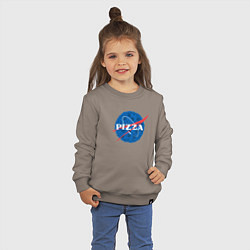 Свитшот хлопковый детский Pizza x NASA, цвет: утренний латте — фото 2