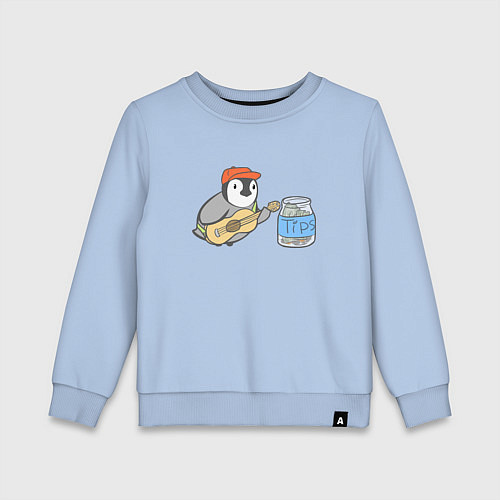 Детский свитшот Воробей гитарист собирает донаты / Мягкое небо – фото 1