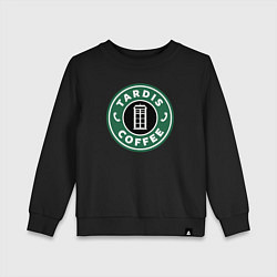 Детский свитшот Tardis coffee