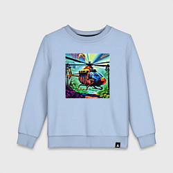 Детский свитшот Вертолет в небе