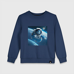 Детский свитшот Голубой котик космонавт