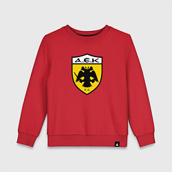 Свитшот хлопковый детский Футбольный клуб AEK, цвет: красный