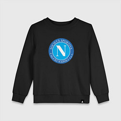 Свитшот хлопковый детский Napoli fc sport, цвет: черный