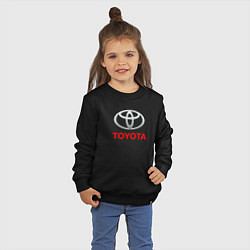 Свитшот хлопковый детский Toyota sport auto brend, цвет: черный — фото 2