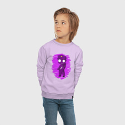 Свитшот хлопковый детский Фиолетовый человек, цвет: лаванда — фото 2