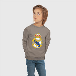 Свитшот хлопковый детский Real madrid fc sport, цвет: утренний латте — фото 2