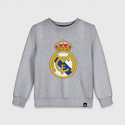 Свитшот хлопковый детский Real madrid fc sport, цвет: меланж