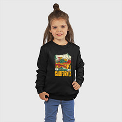 Свитшот хлопковый детский California mountains, цвет: черный — фото 2