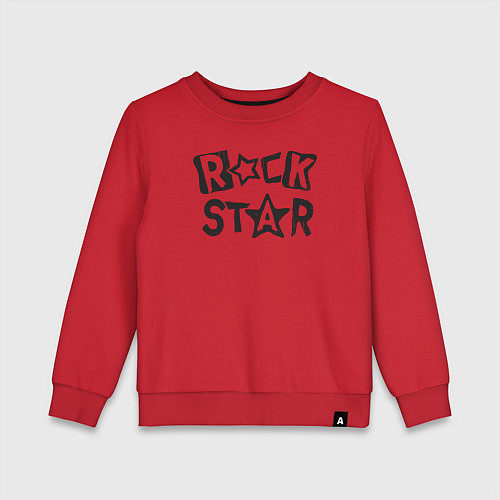 Детский свитшот Рок звезда / Красный – фото 1