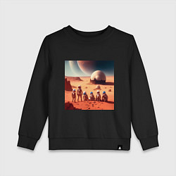 Свитшот хлопковый детский Вечер на марсе, цвет: черный