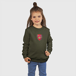 Свитшот хлопковый детский Arsenal fc sport club, цвет: хаки — фото 2